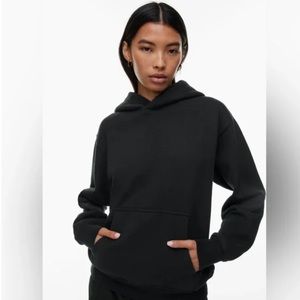 Aritzia Tna Black Cozy Fleece Perfect Hoodie Comfy Classic Loungewear